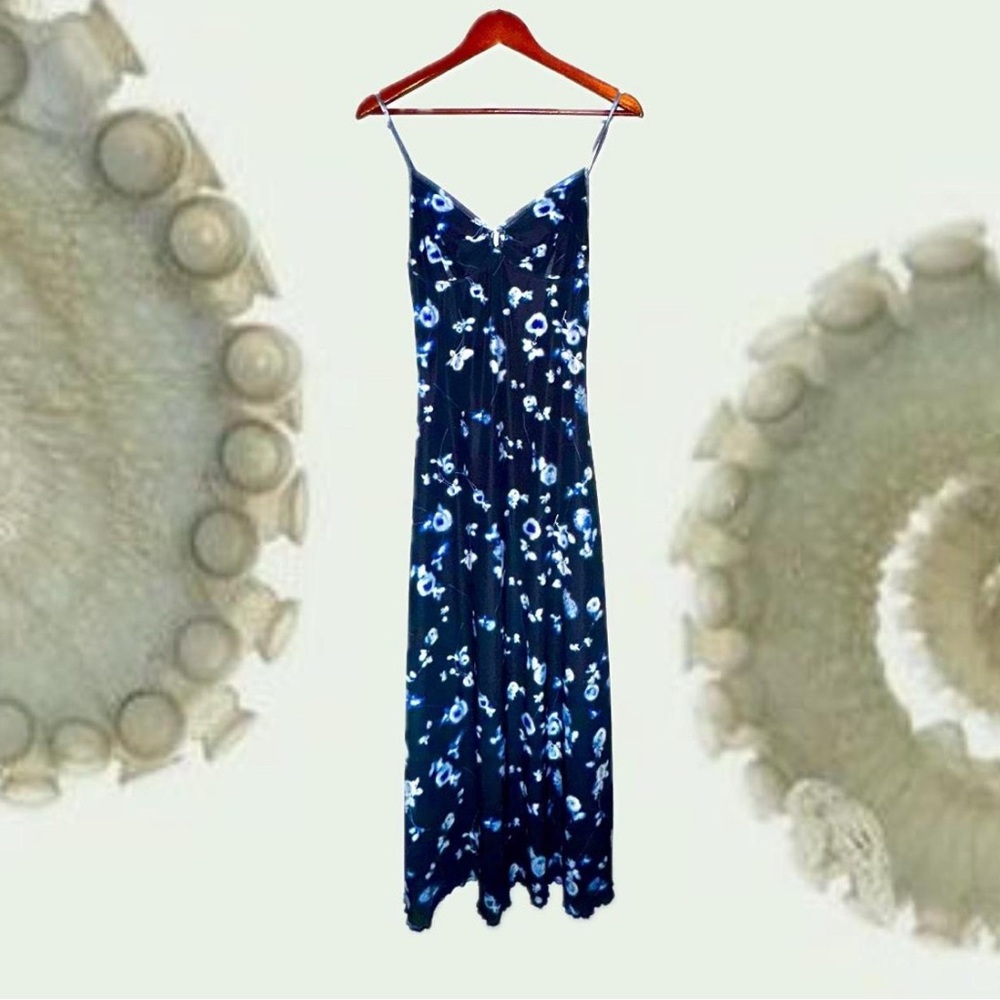 Floral Blue and White Women's Dress